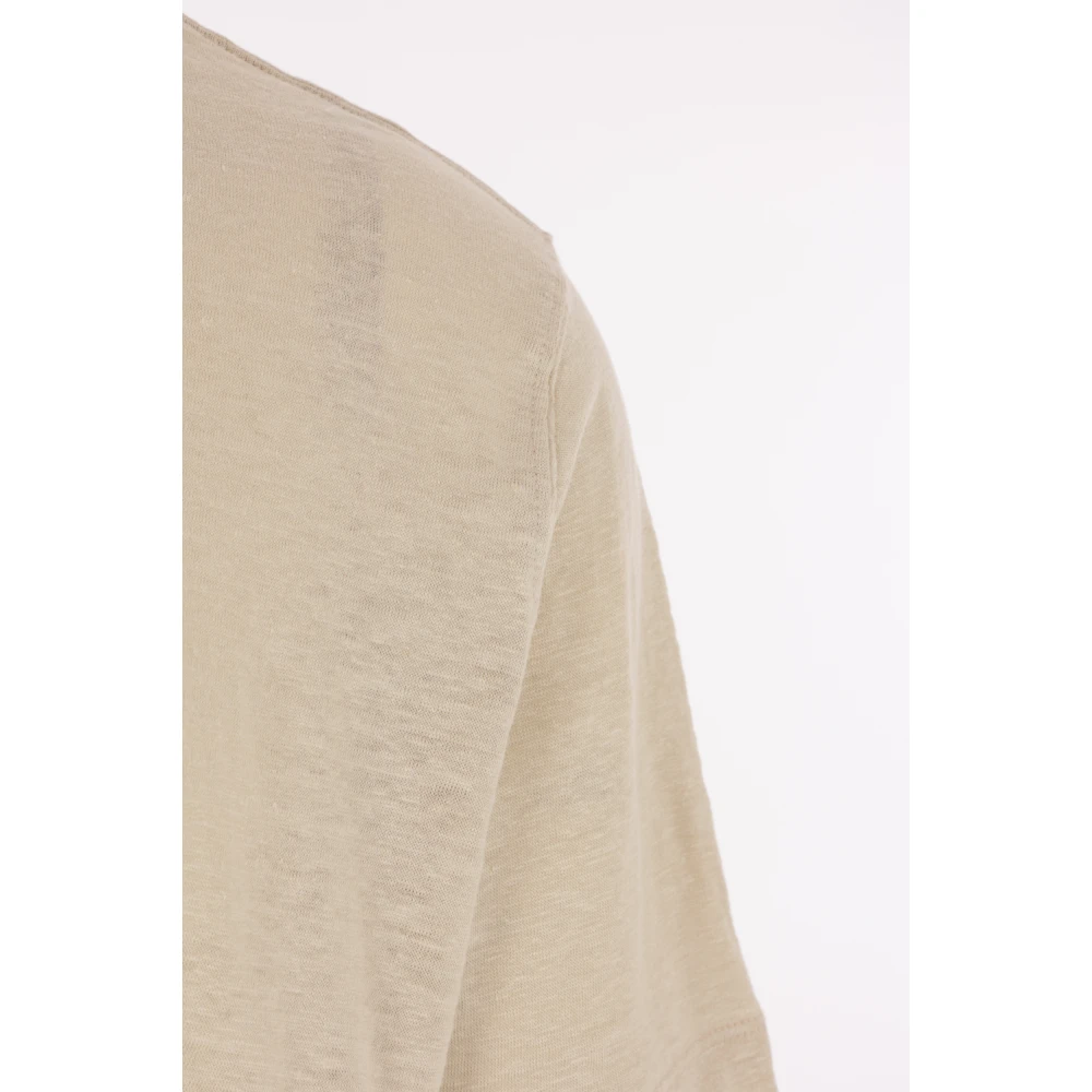 Lardini Beige Linnen Polo Shirt Beige Heren