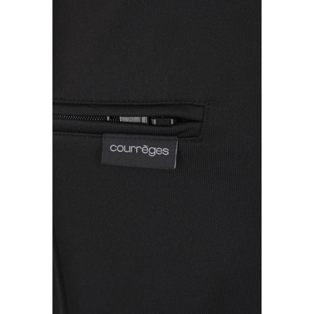 Courrèges Zwarte Baggy-Fit Interlock Broek Black Dames