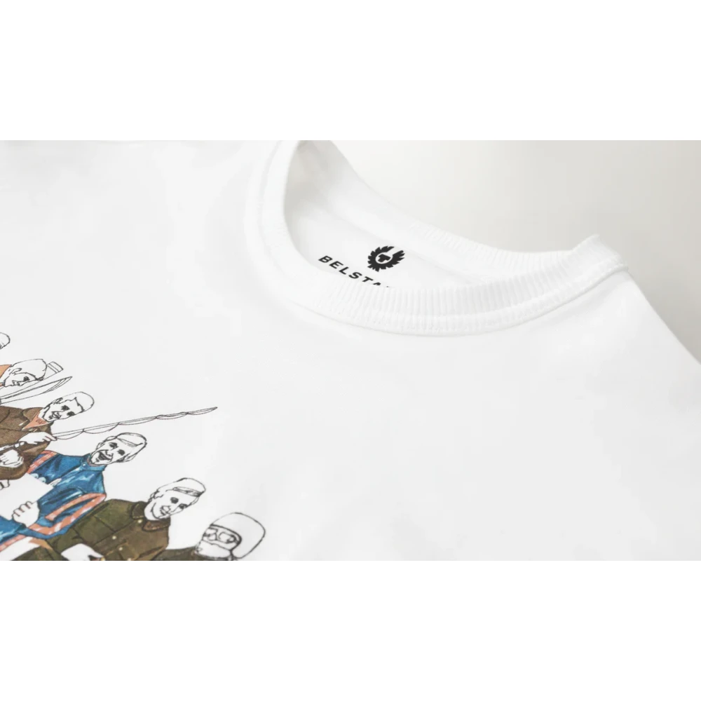 Belstaff Grafische Print Tee Wit White Heren