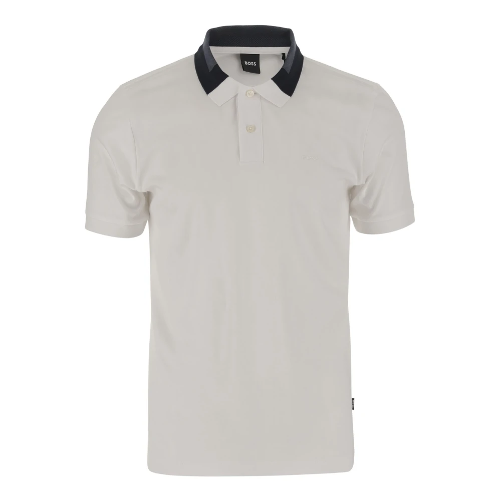 Hugo Boss Katoenen poloshirt met logo White Heren