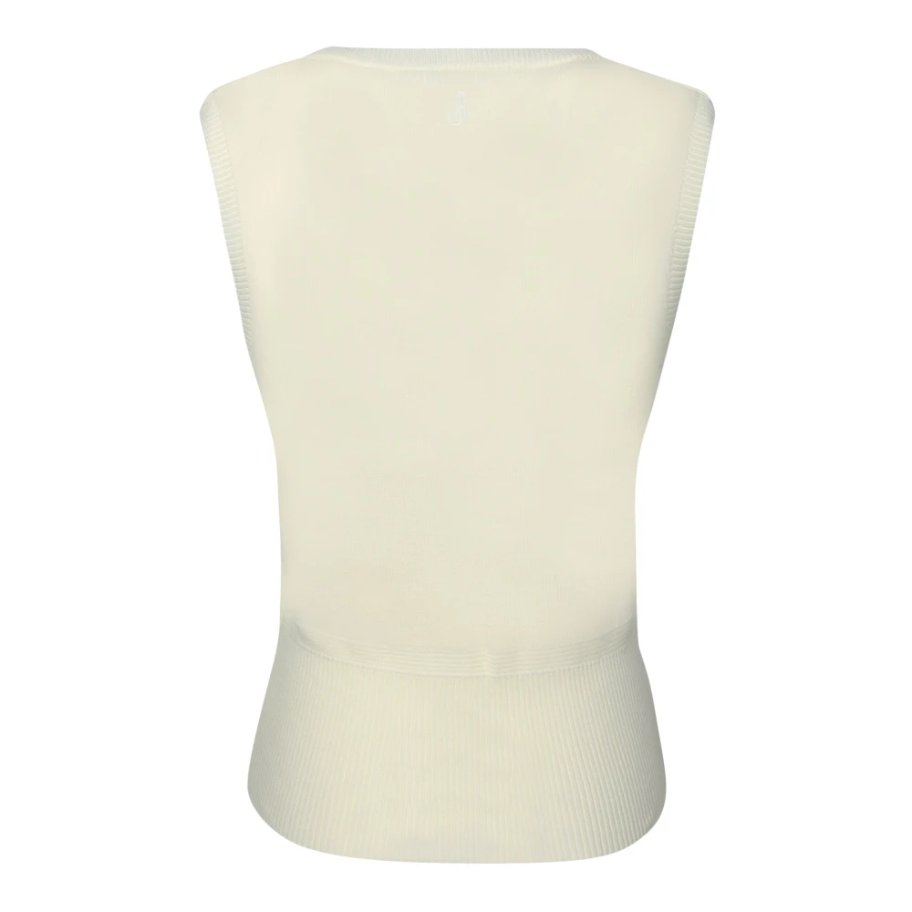 JW Anderson Ivory Lace V-Hals Vest White Dames