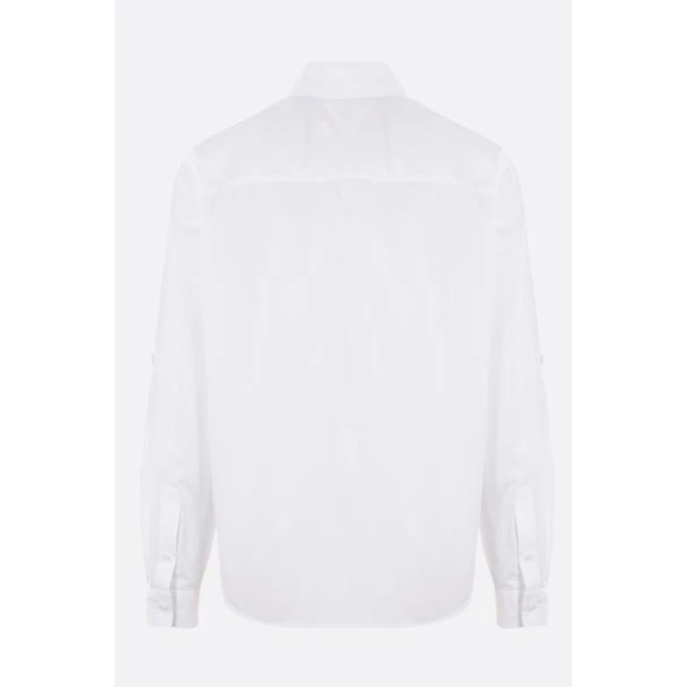 Bottega Veneta Witte Loose-Fit Katoenen Poplin Overhemd White Heren