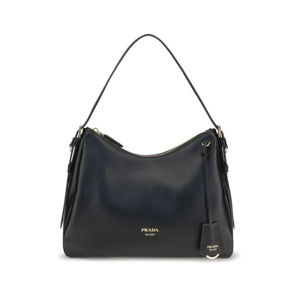 Prada Black Calf Leather Bos Taurus Shoulder Bag - Image 3