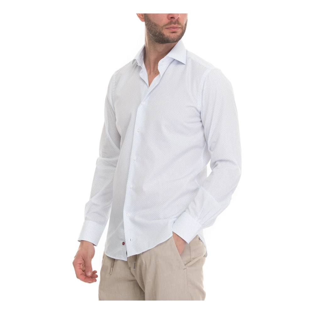 Càrrel Casual Overhemd met Franse Hals White Heren
