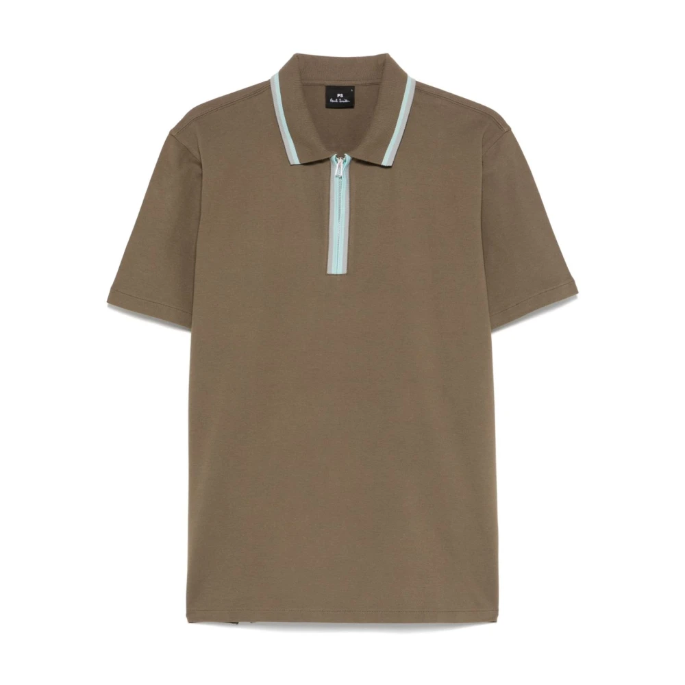 PS By Paul Smith Groene Poloshirt met Ritssluiting Green Heren