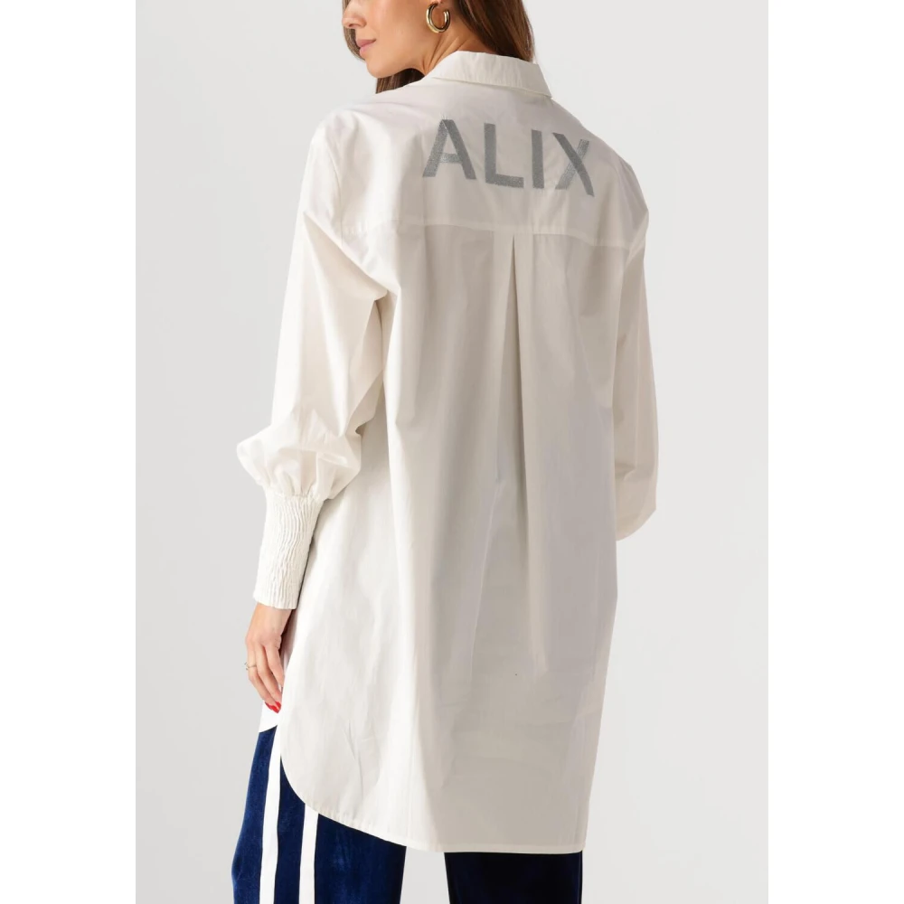 Alix The Label Witte Oversized Blouse Veelzijdige Stijl White Dames