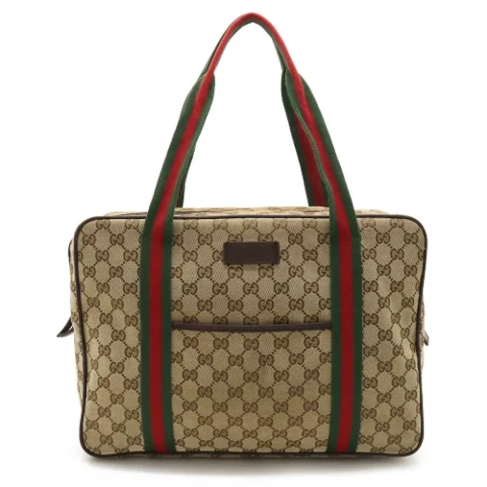 Gucci Vintage Pre-owned Canvas totes Beige Unisex