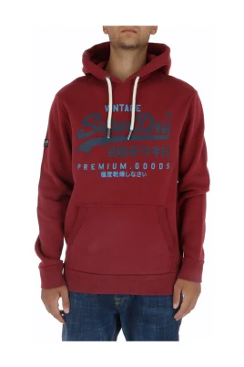 Tryckt Bordeaux Sweatshirt Höst/Vinter