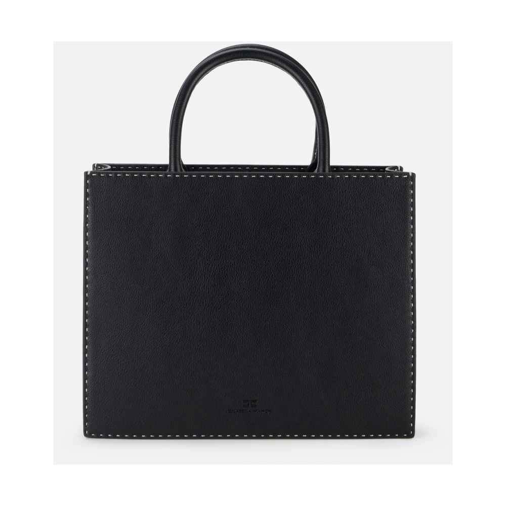 Elisabetta Franchi Zwarte Tote Tas met Media Black Dames