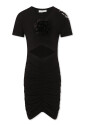 black-v-neck-elegant-dress