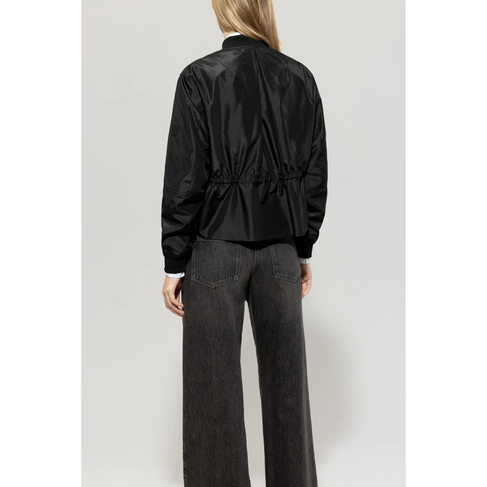 LUISA CERANO Korte blouson met tweewegrits Black Dames