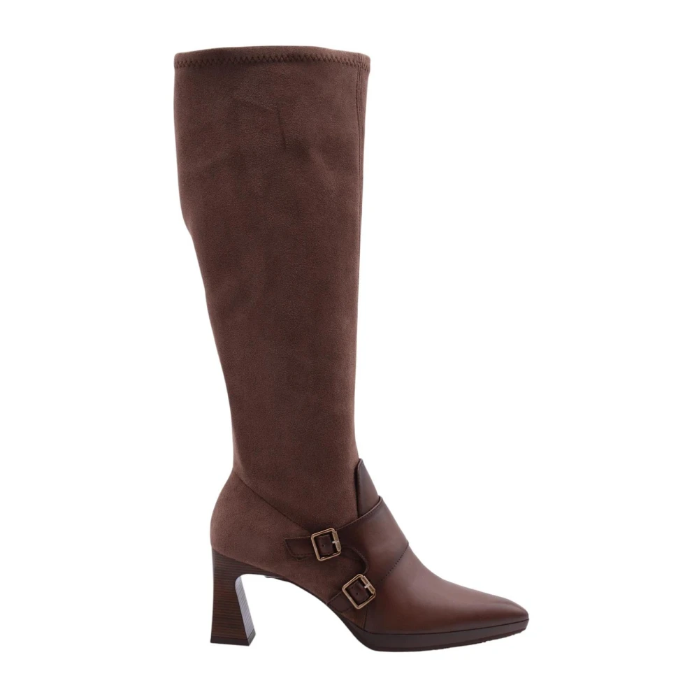 Hispanitas Brown Heeled Boots, Female, 4 Uk, Stylish Abingdon Boots