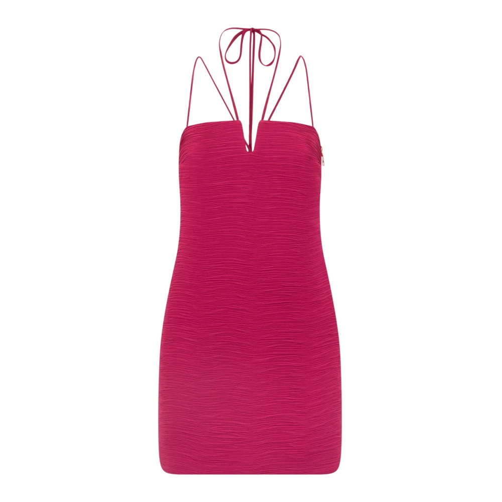 Patrizia Pepe Rosa Mini Fuchsia Fodralklänning