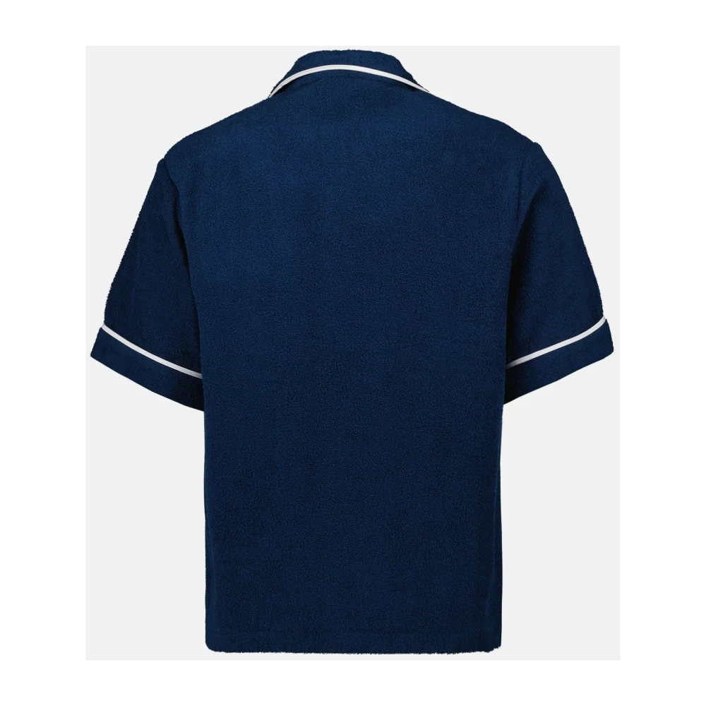 Prada Short Sleeve Shirts Blue Heren
