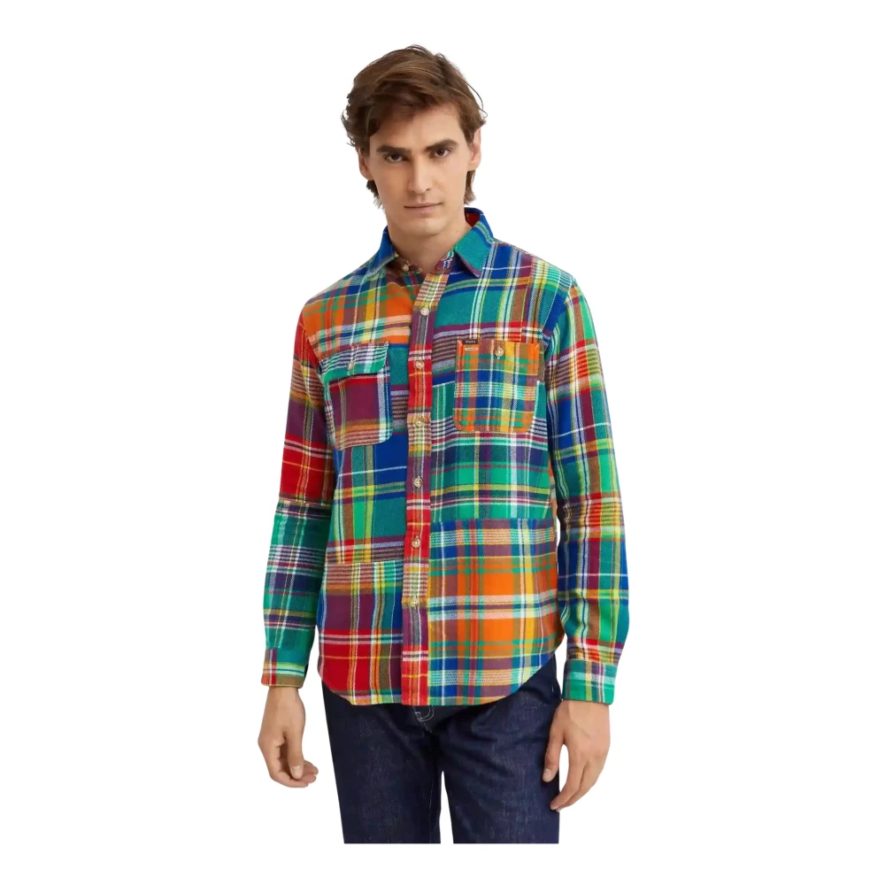 Ralph Lauren Flanellen Geruit Overhemd Multicolor Heren