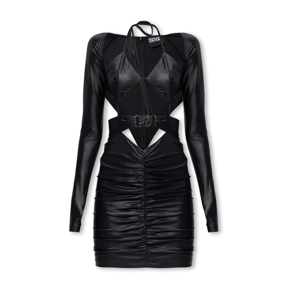 Versace Jeans Couture Mini jurk met uitsparingen Black Dames