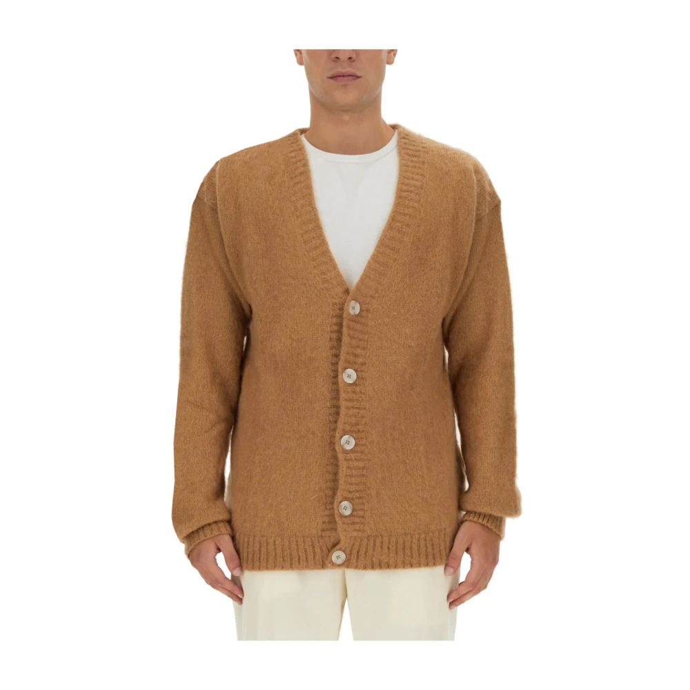 Family First Mohair V-Neck Cardigan Beige, Herr