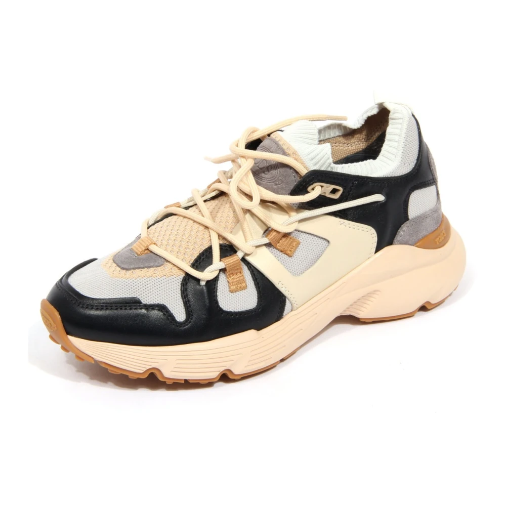 Tod’s Sportieve Grijze Stoffen Veterschoenen Dames Schoenen Veelkleurig Multicolor