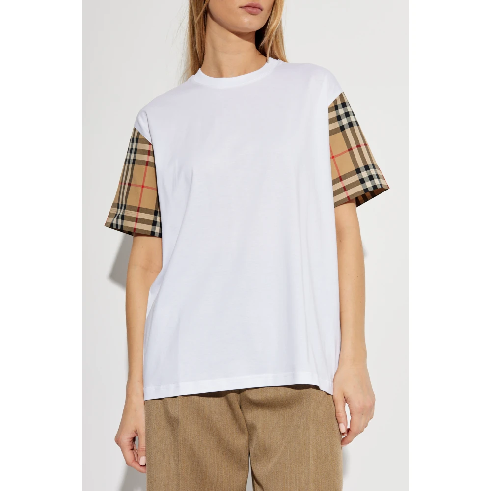 Burberry Katoenen T-shirt White Dames