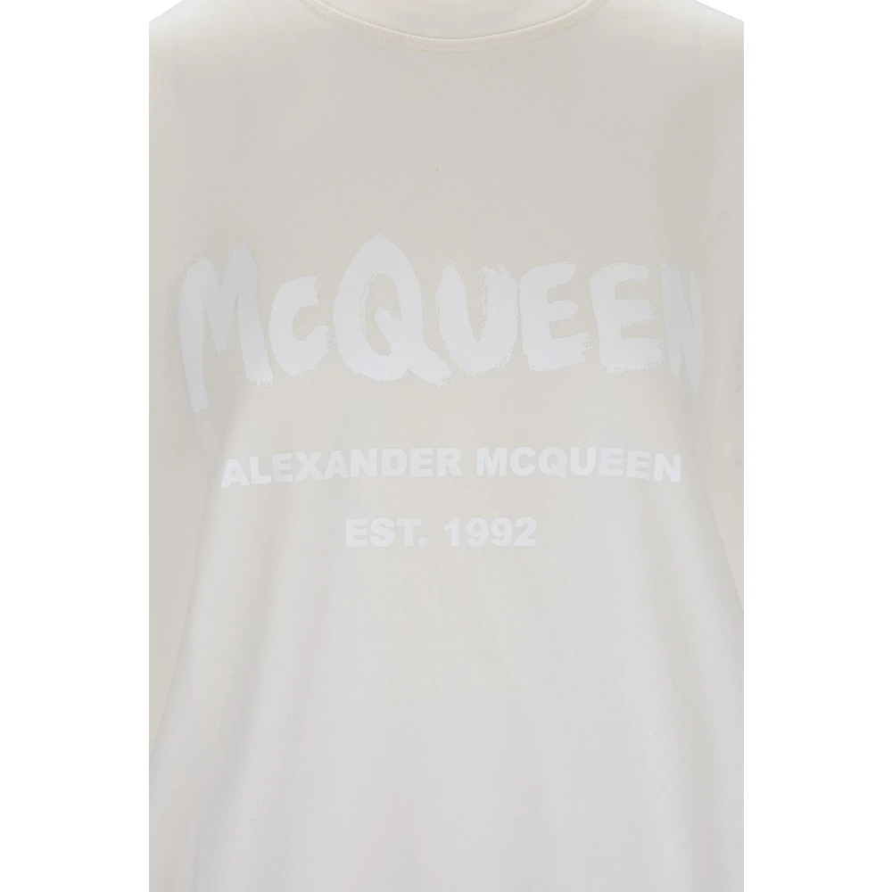 alexander mcqueen Stijlvolle Dames Pullover Sweatshirt White Dames