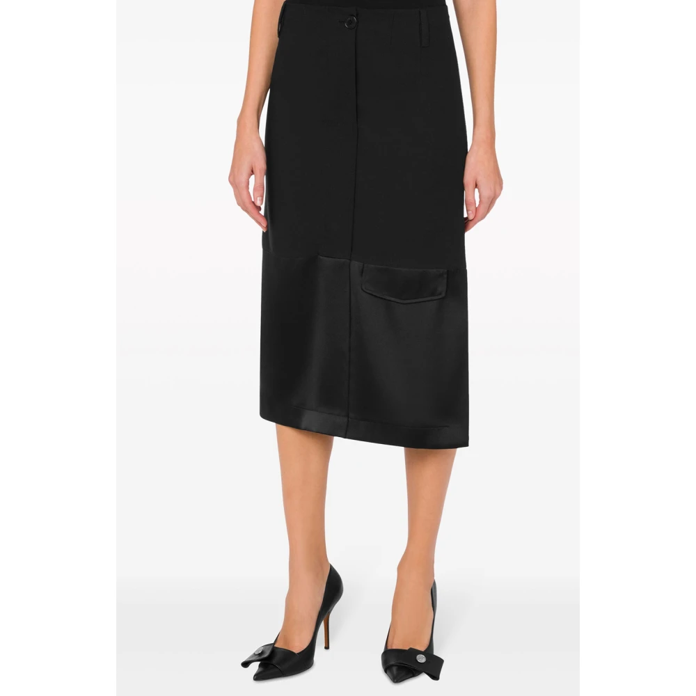 Moschino Zwarte Stijlvolle Rok Black Dames