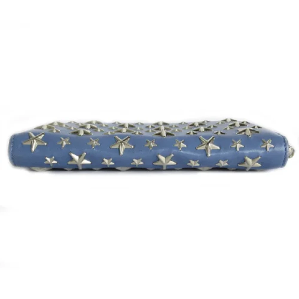 Jimmy Choo Pre-owned Leather wallets Blue Dames