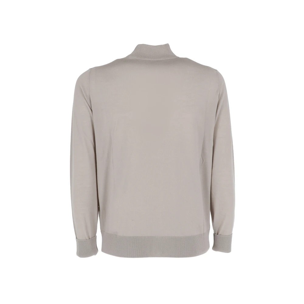 Filippo De Laurentiis Stijlvolle Fullzip Cardigan voor Vrouwen Beige Heren
