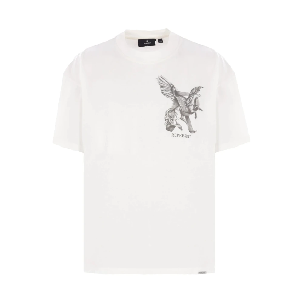 Represent Witte Crew Neck T-shirt White Heren