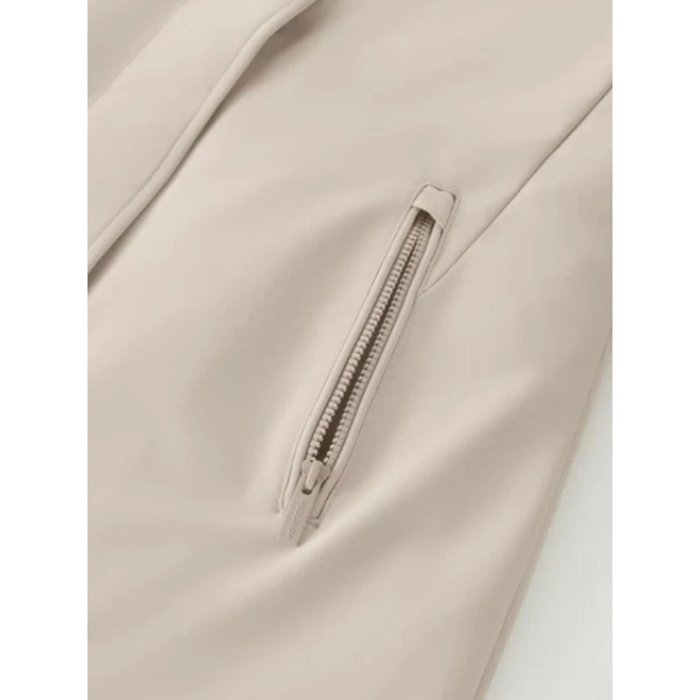 Woolrich Tech SoftShell Trenchcoat met Afneembare Capuchon Beige Heren