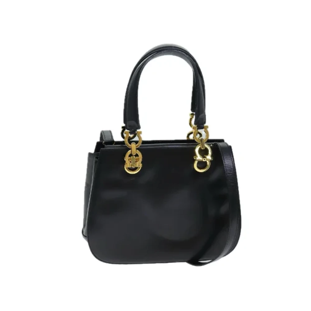 Salvatore Ferragamo Pre-owned Leather handbags Black Dames