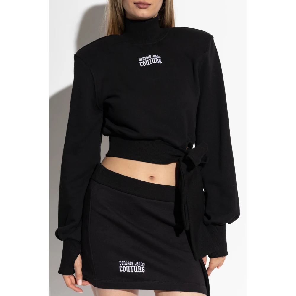 Versace Jeans Couture Sweatshirt met logo Black Dames