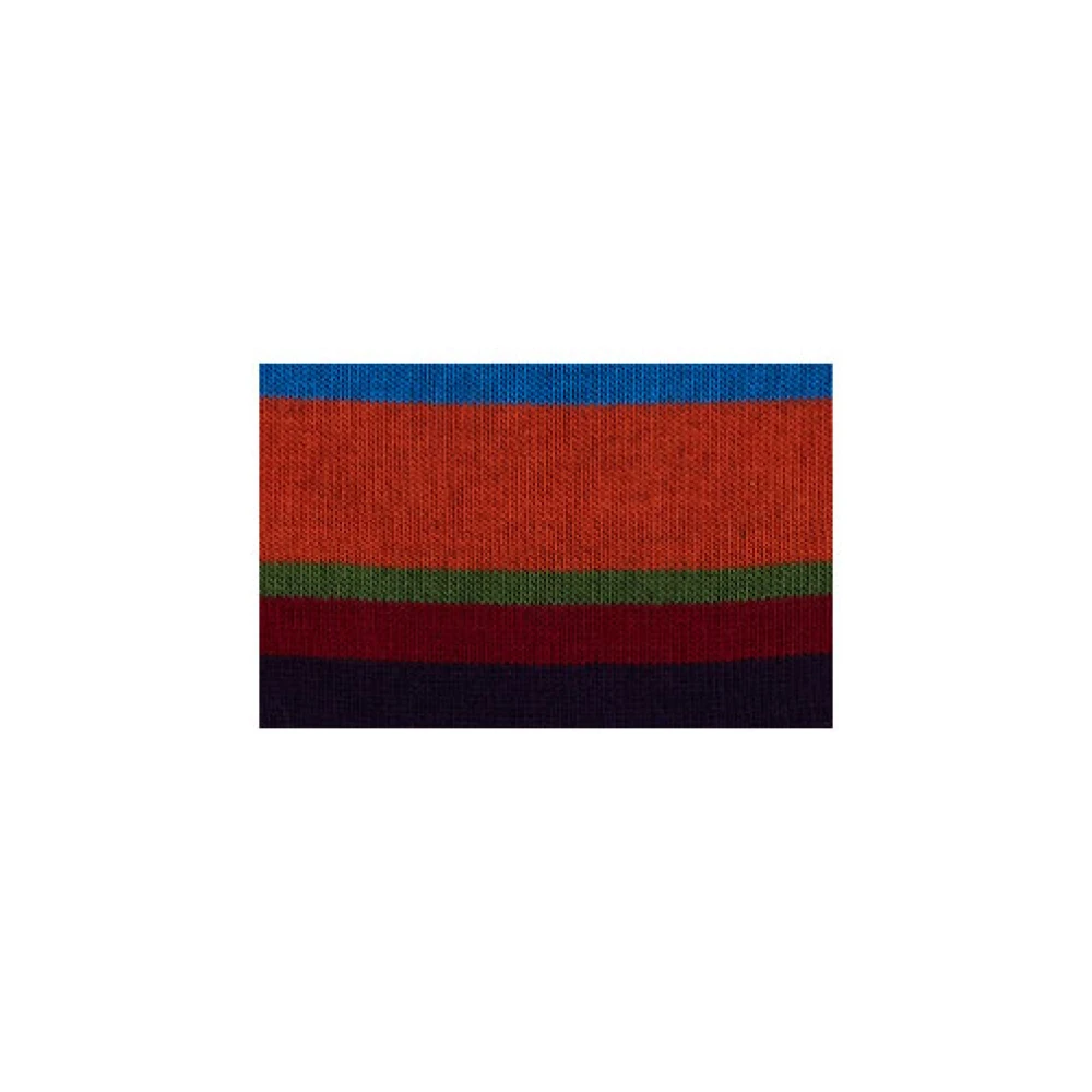 Gallo Korte blauwe katoenen sokken voor dames met veelkleurige strepen Multicolor Dames