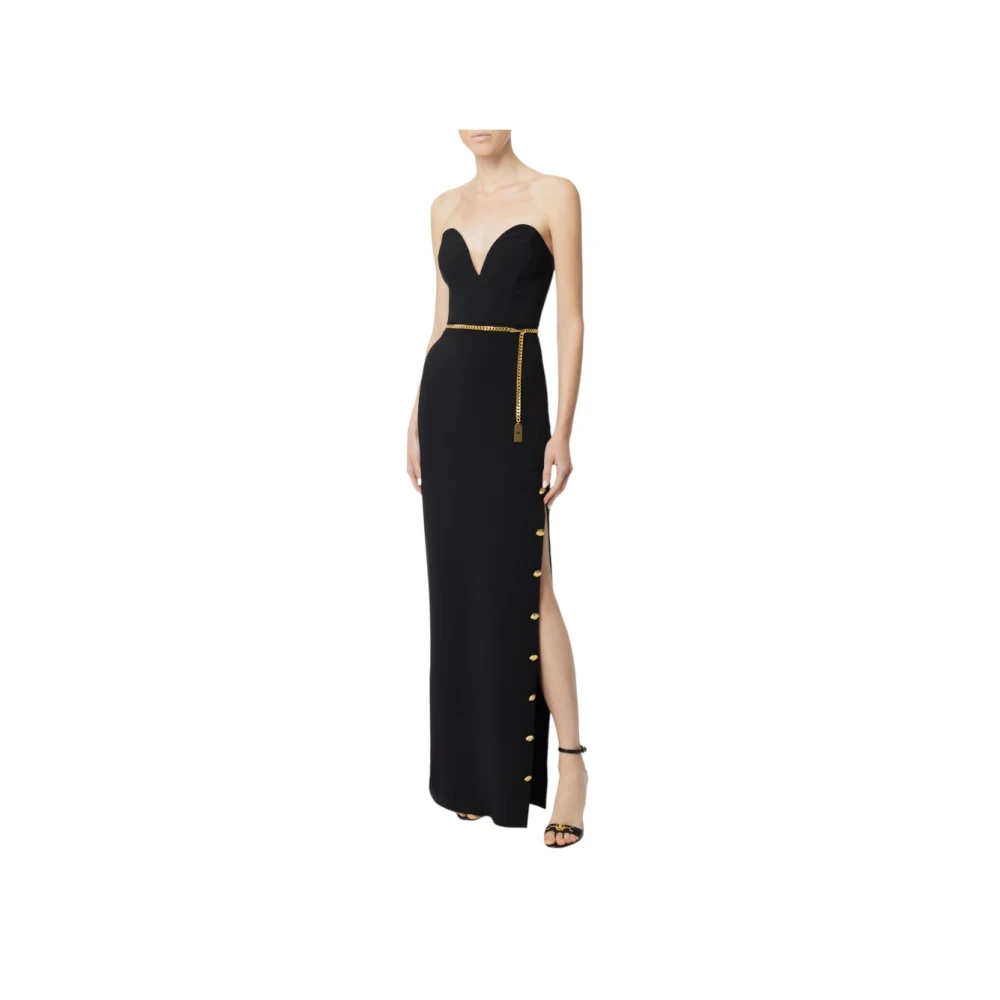 Elisabetta Franchi Jurk met Riem Black Dames