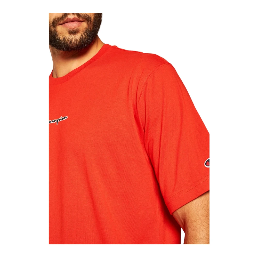 Champion Korte Mouw T-shirt Red Heren