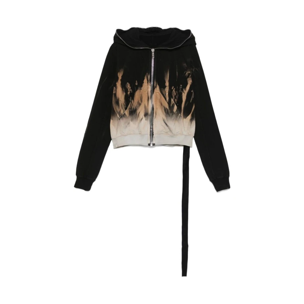 Rick Owens Donkere Schaduw Hood Abstracte Print Black Dames