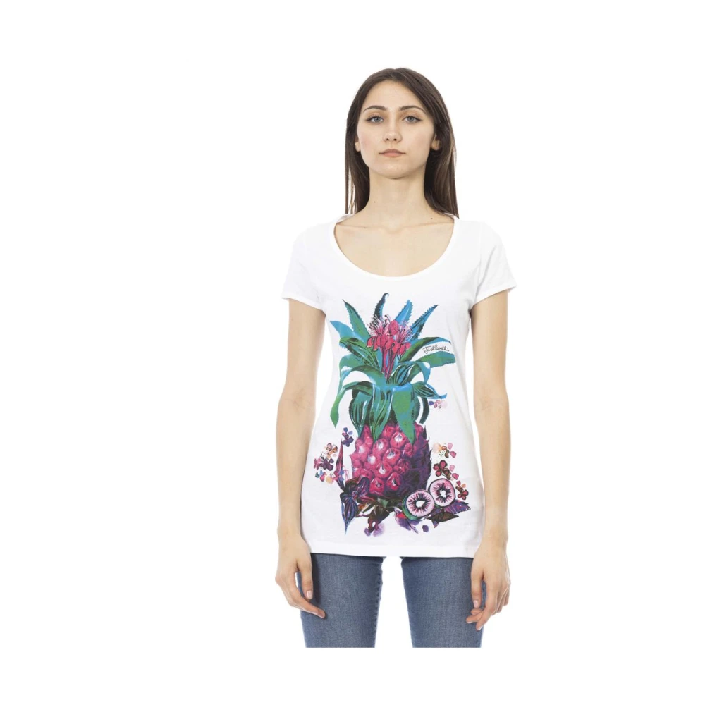 Just Cavalli White Cotton Women T-Shirt - S - Image 2