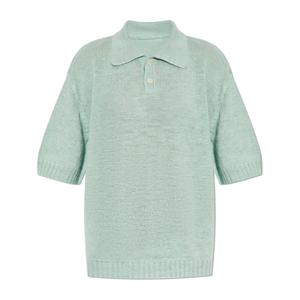 Maison Margiela Stickad polo Green, Dam