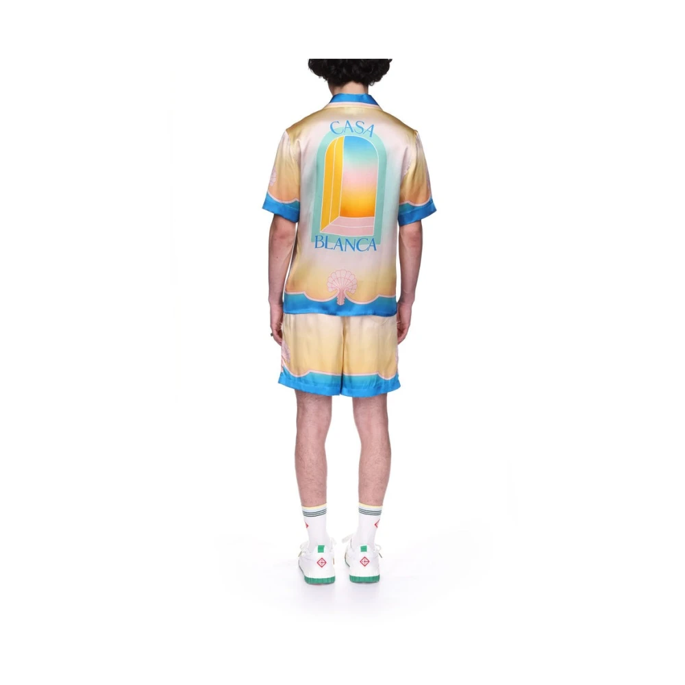 Casablanca Multicolor LArc Colore Zijden Shirt Multicolor Heren