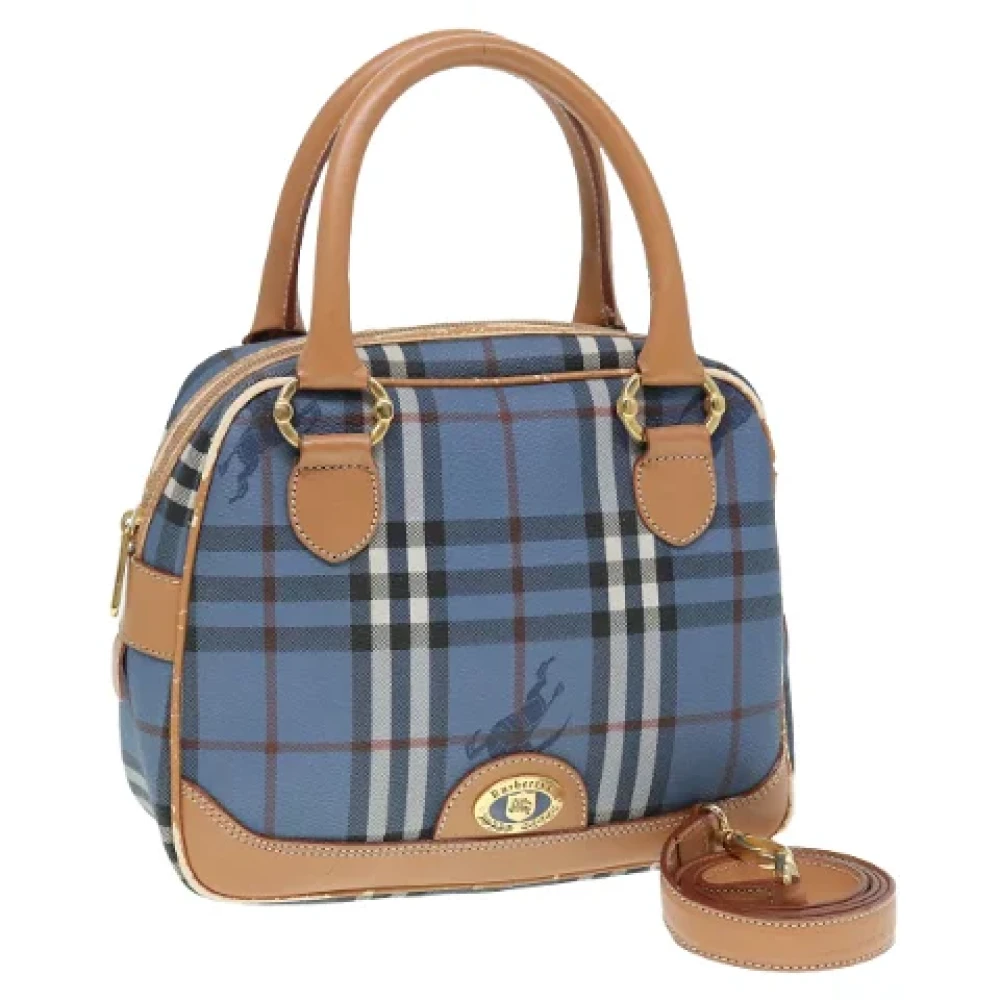 Burberry Vintage Pre-owned Leather handbags Blue Dames