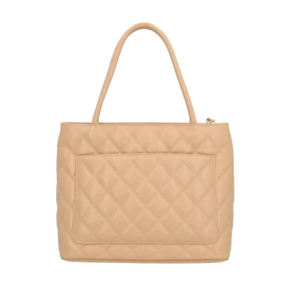 Chanel Vintage Pre-owned Leather chanel-bags Beige Dames