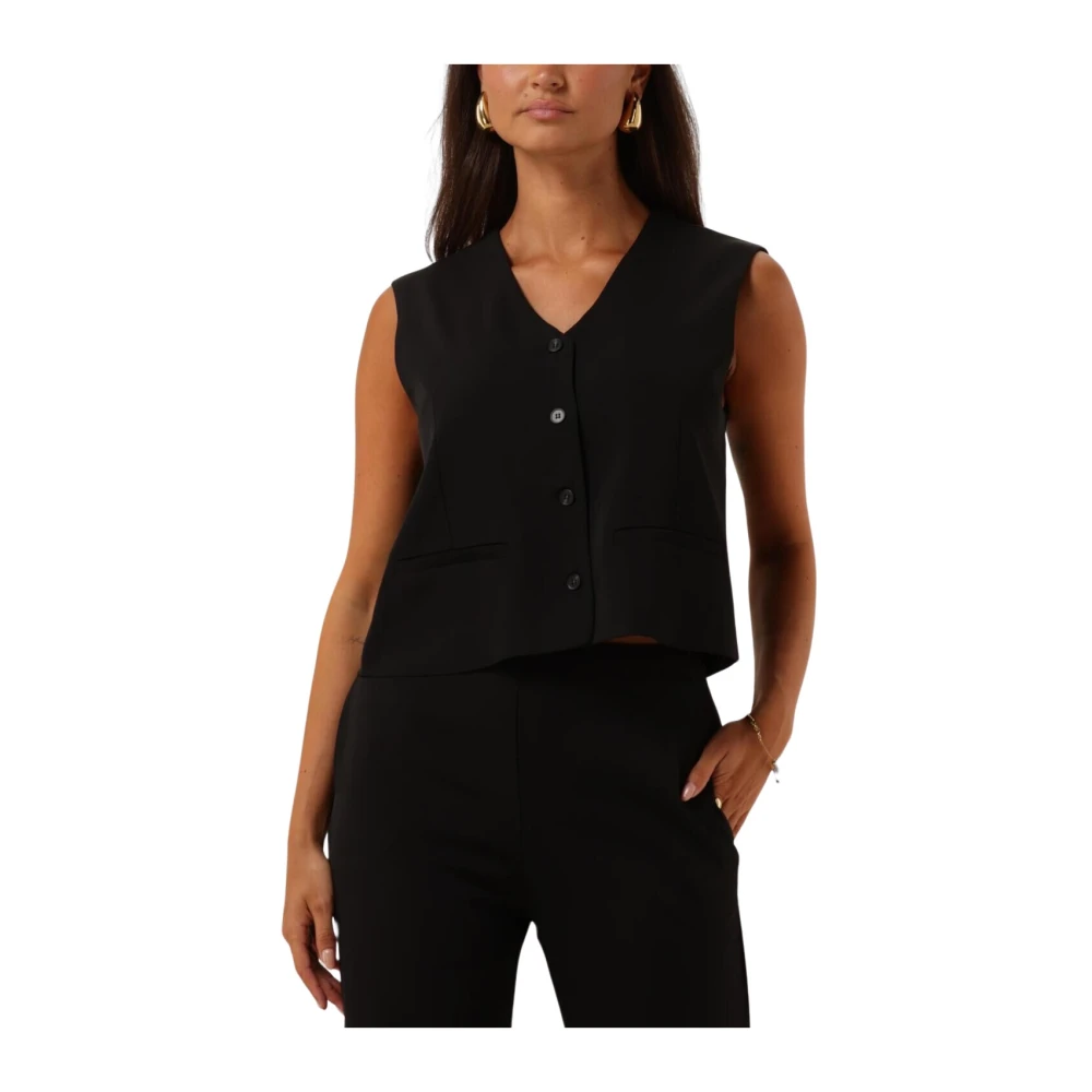 moss copenhagen Elegante Zwarte Gilet Black Dames