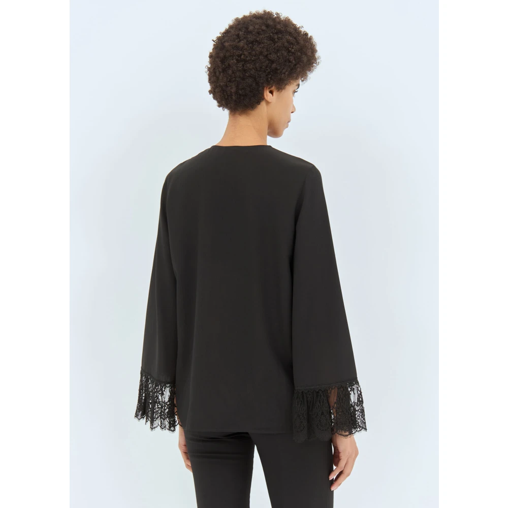 Chloé Blouse met kanten manchetten Black Dames