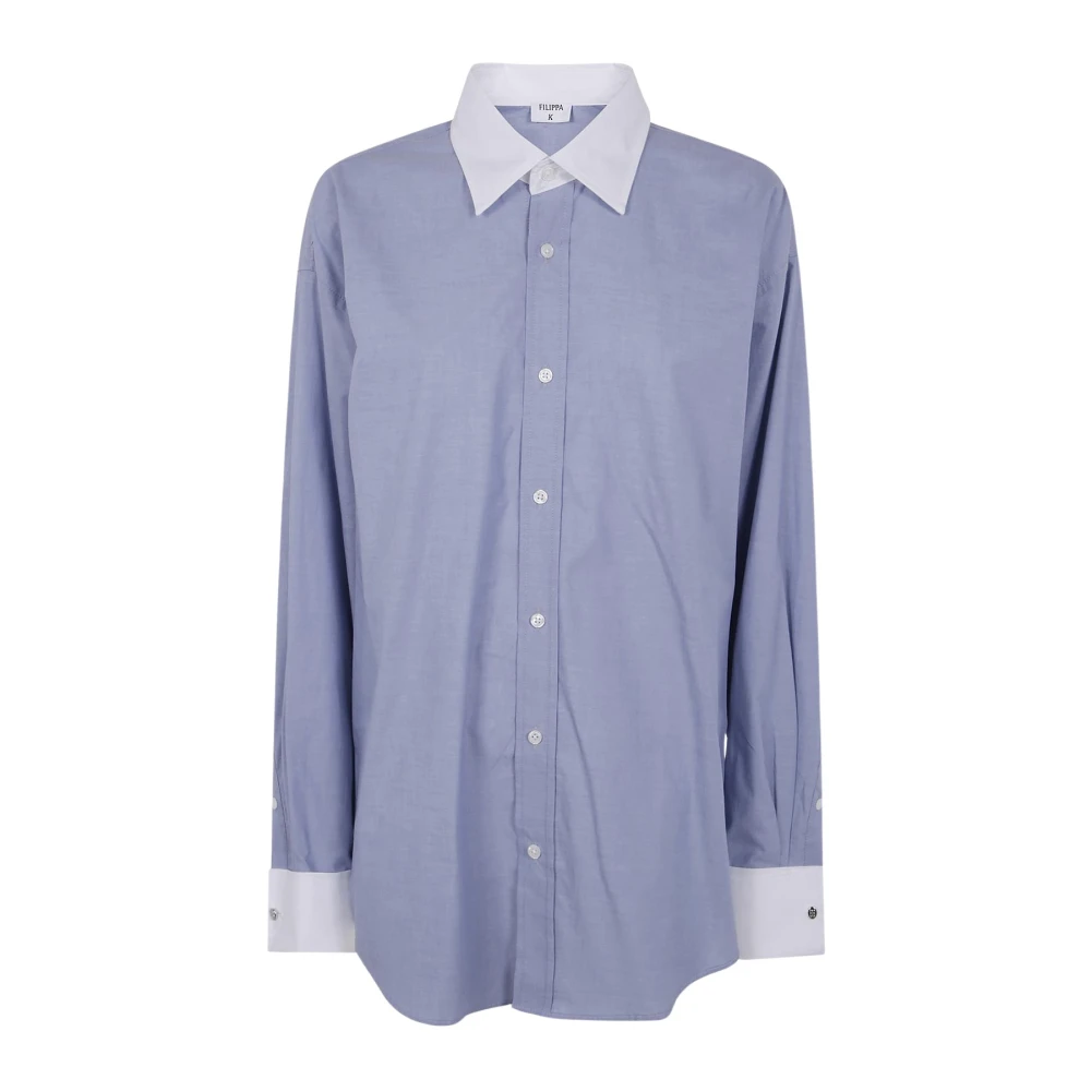 Filippa K Blå Cotton Tuxedo Shirt