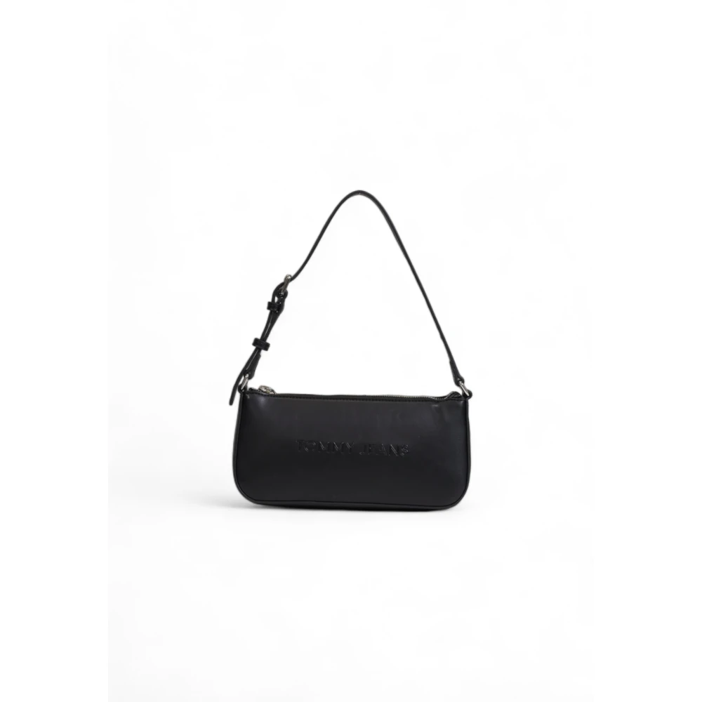 Tommy Hilfiger Essentiële Schoudertas Herfst Winter Collectie Black Dames