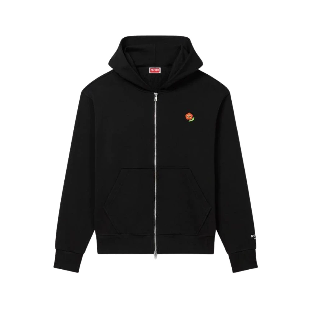 Kenzo Geborduurde Rits Trui Black Heren