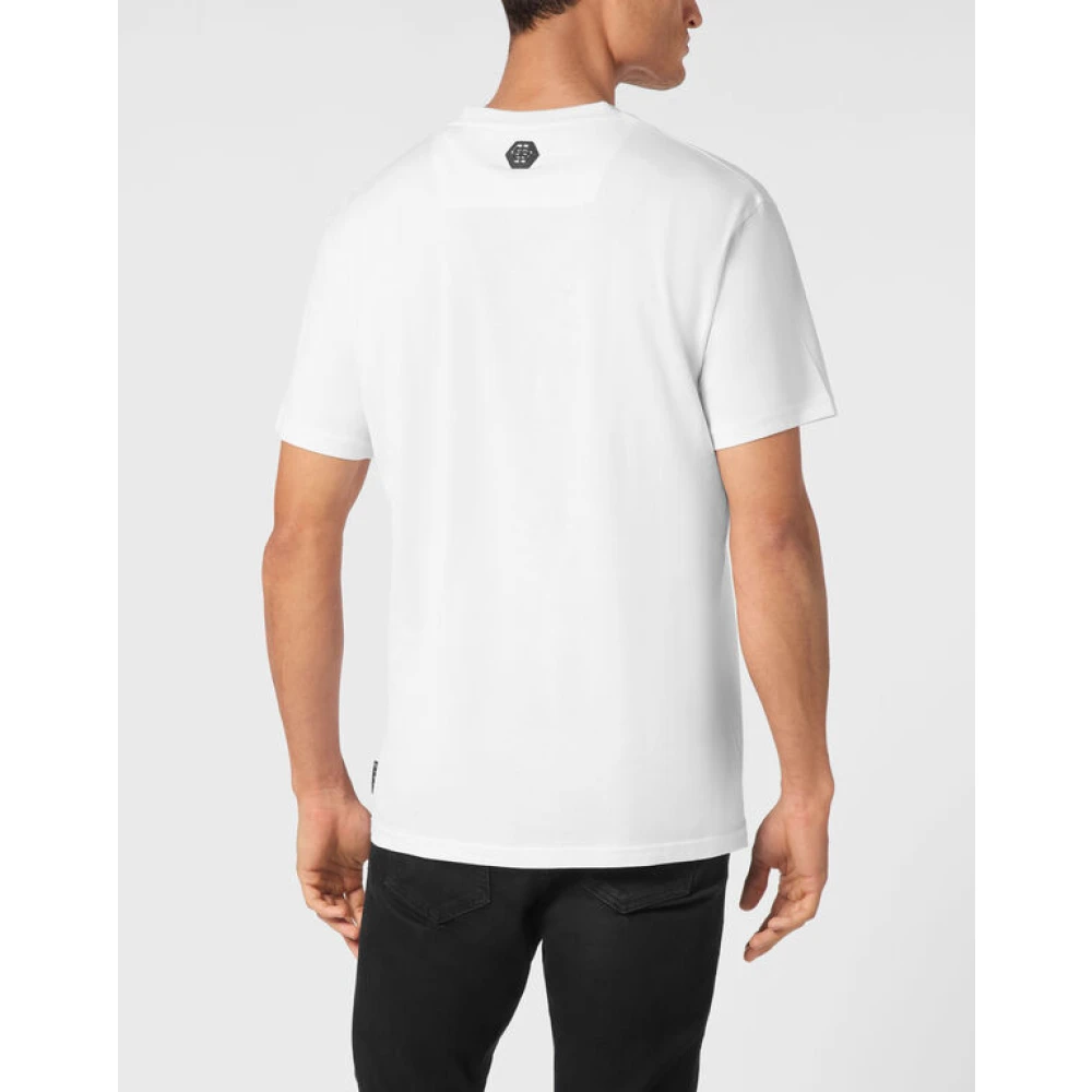 Philipp Plein Witte T-shirt met Borstprint White Heren