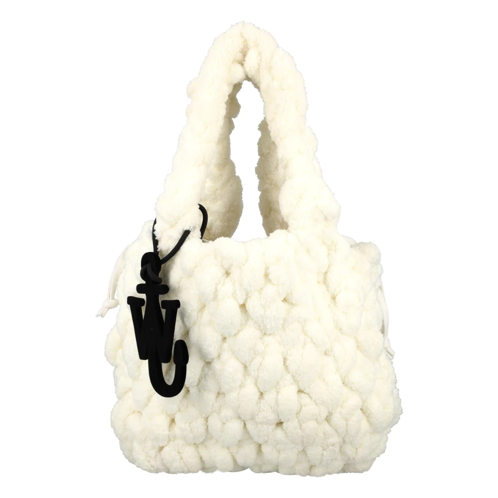 JW Anderson Zacht Shearling Deken Tas Off White Beige Dames