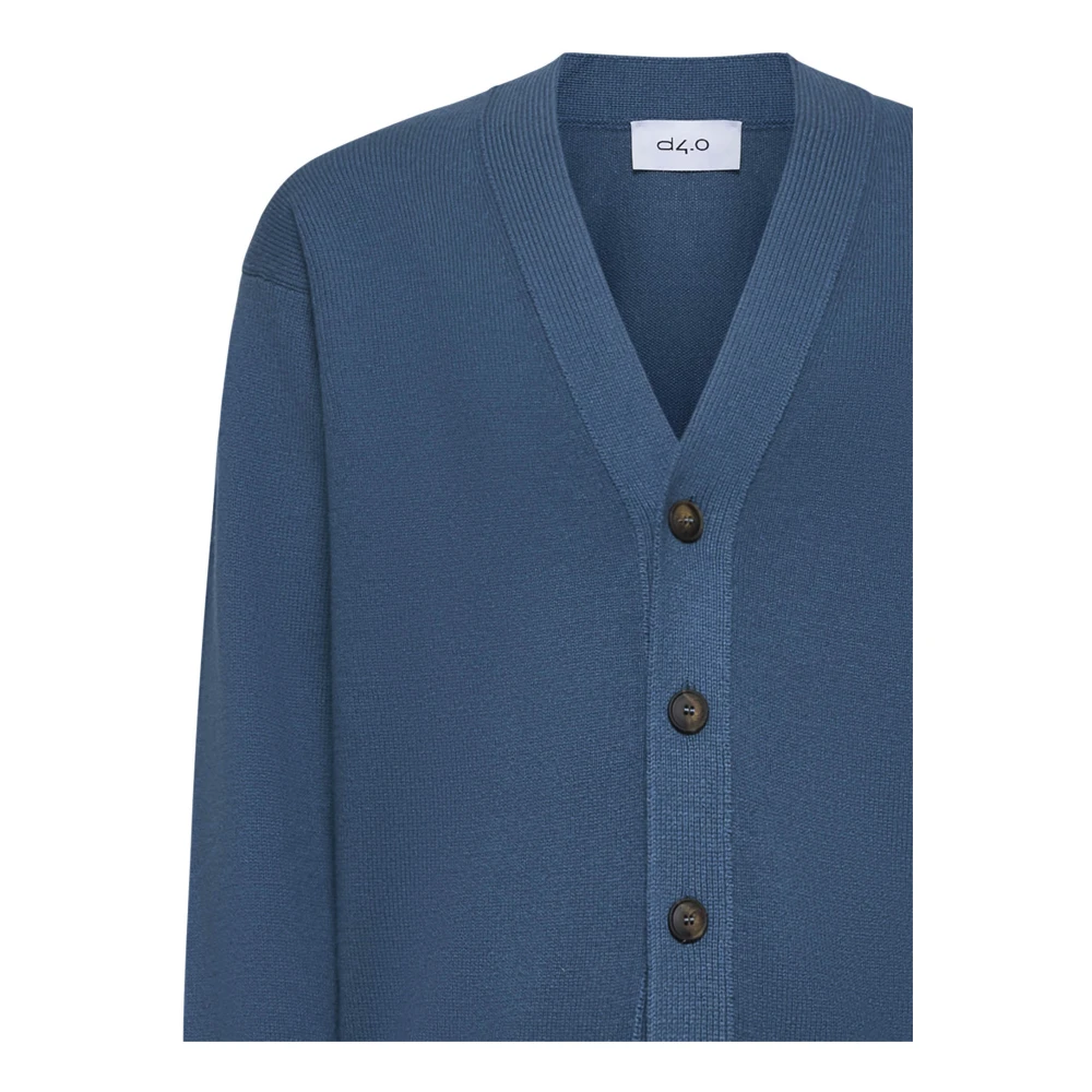 D4.0 Blauwe Katoenen Printtrui Blue Heren