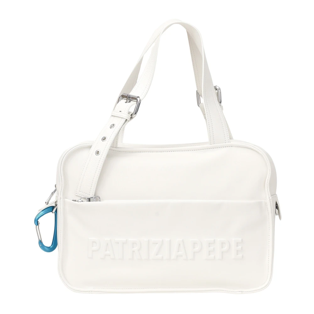 PATRIZIA PEPE Witte Shopper Tas met Verstelbare Handvatten White Dames