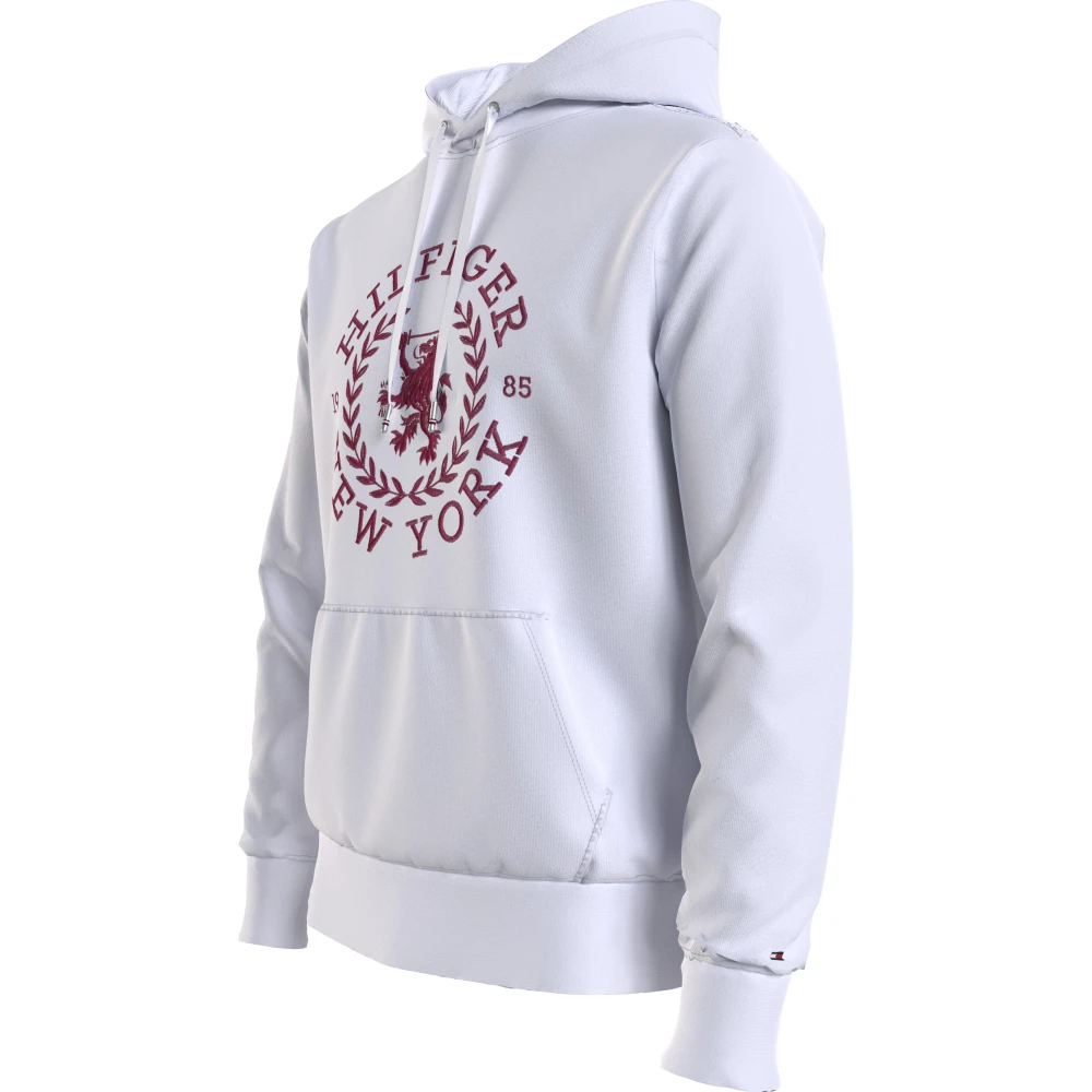 Tommy Hilfiger Witte Hoodie Sweatshirt Ss24 White Heren